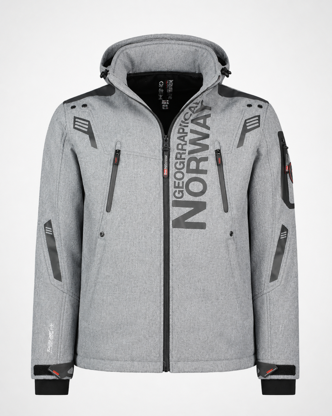 Veste homme Geographical Norway gris clair – Softshell à capuche