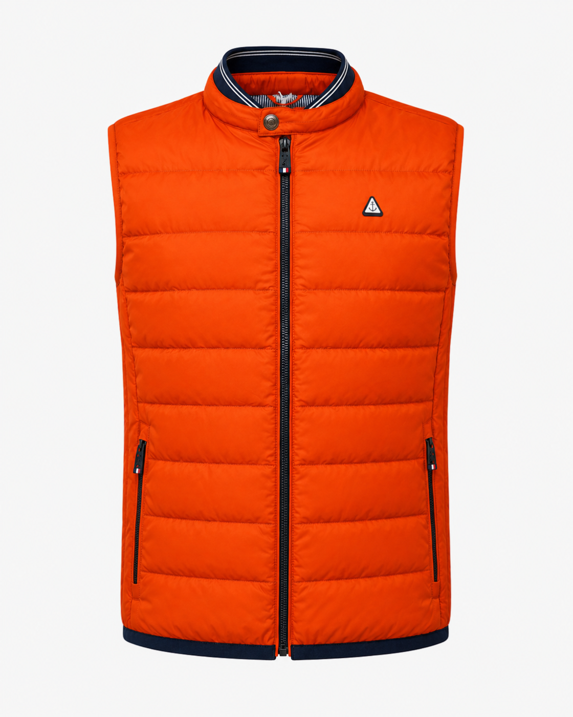 Doudoune sans manches homme Voile Bleue – Orange matelassée