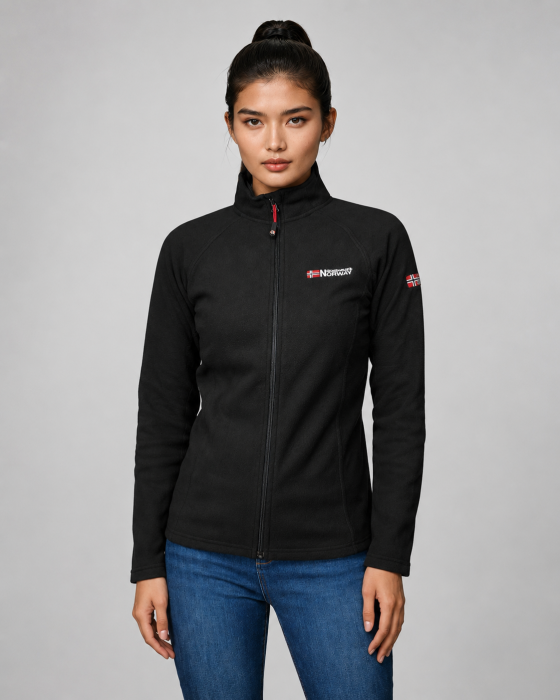 Veste polaire zippée femme noire – Geographical Norway