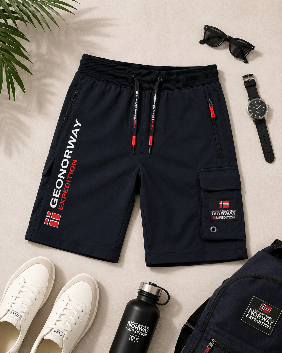 Short homme Geographical Norway – Bleu marine Expedition