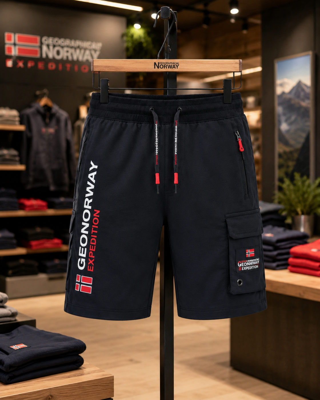 Short homme Geographical Norway – Bleu marine Expedition
