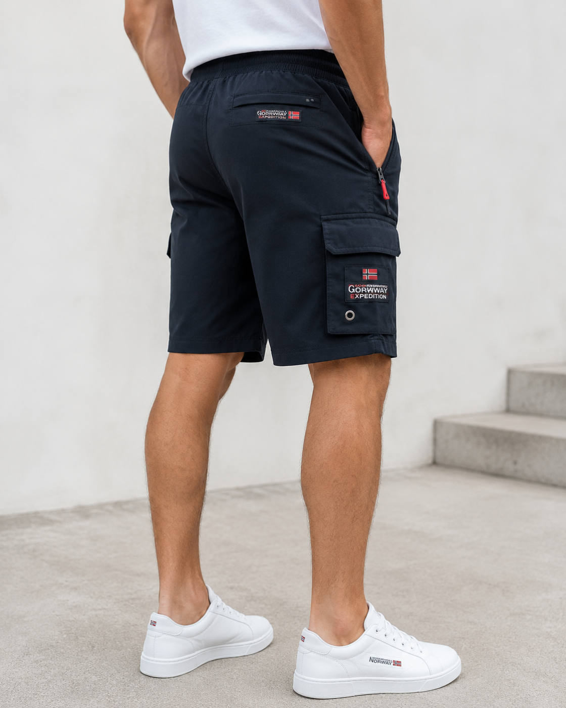 Short homme Geographical Norway – Bleu marine Expedition