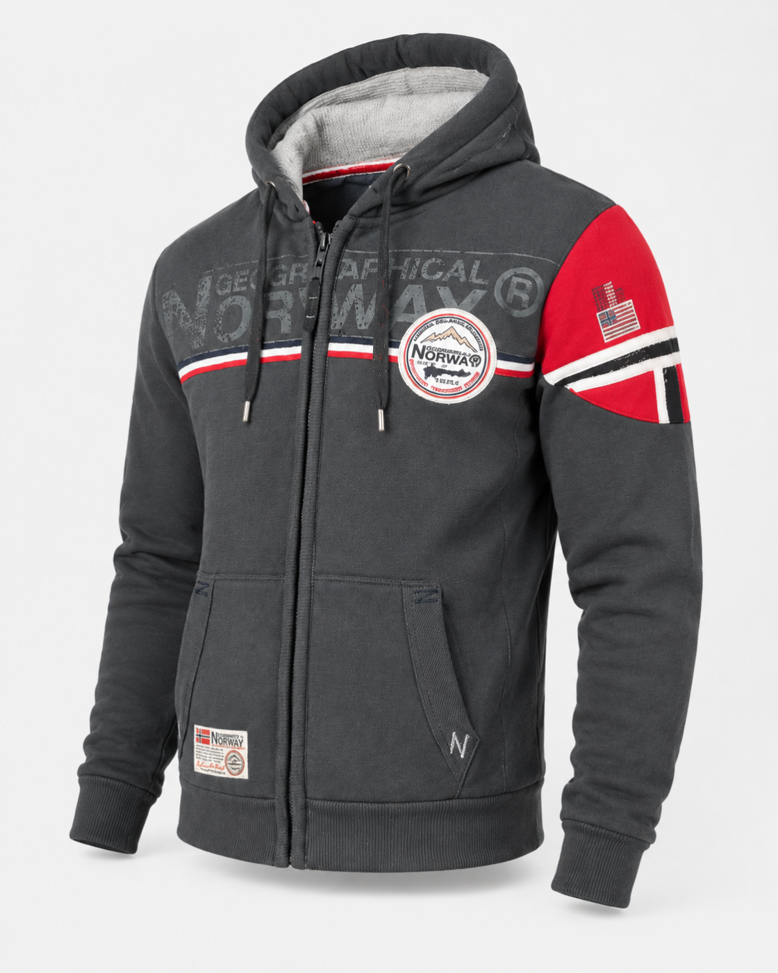 Sweat à capuche zippé homme Geographical Norway